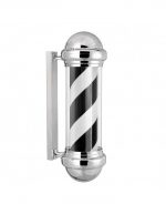 Barber Pole 73X23X31 Exterior plata-negro