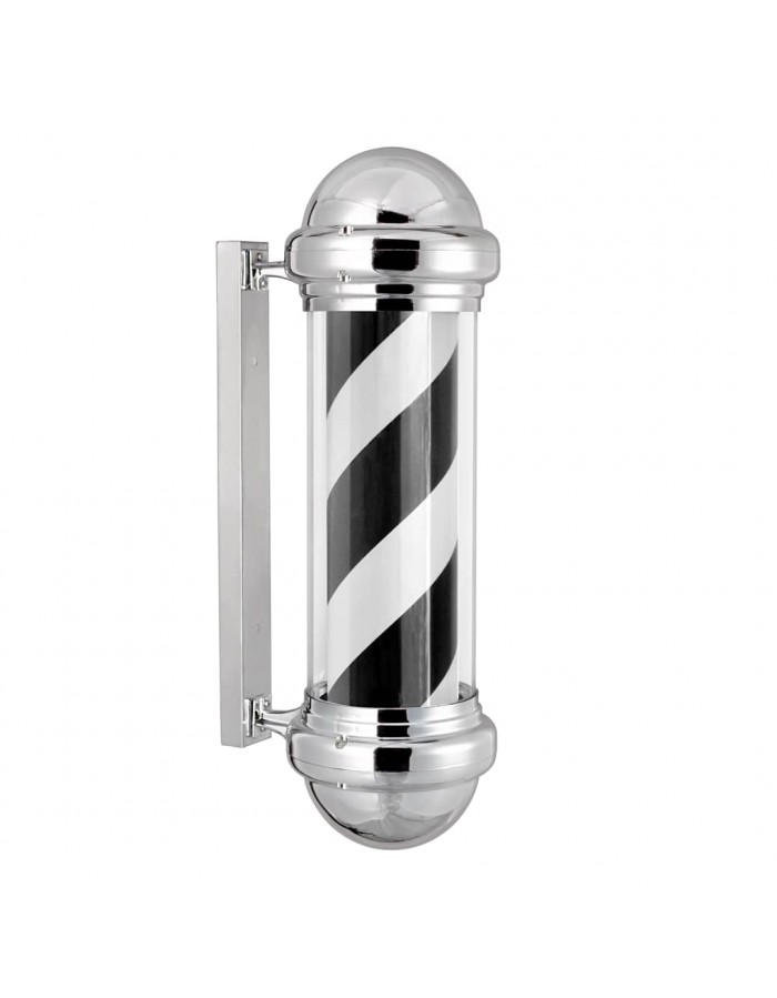 Barber Pole 73X23X31 Exterior plata-negro