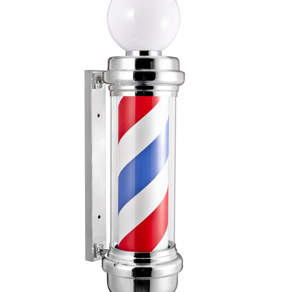 Barber POLE Rojo-Azul con Esfera
