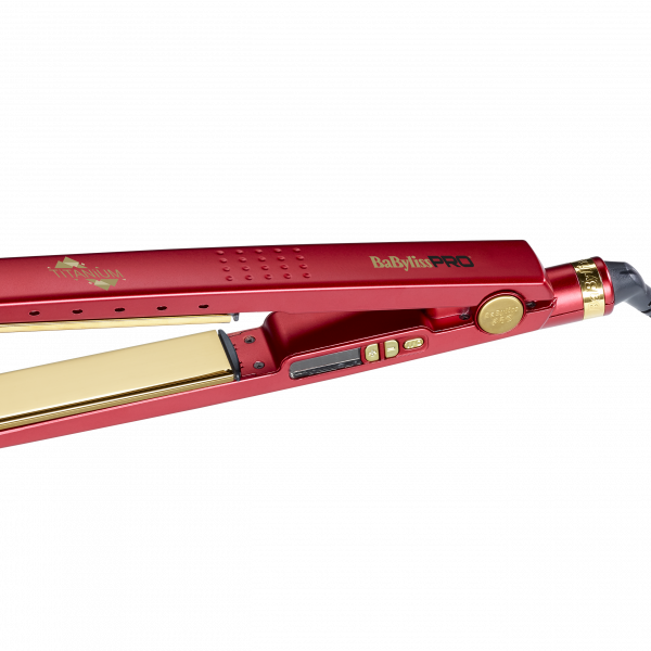 Plancha babyliss Pro titanium - ionic roja