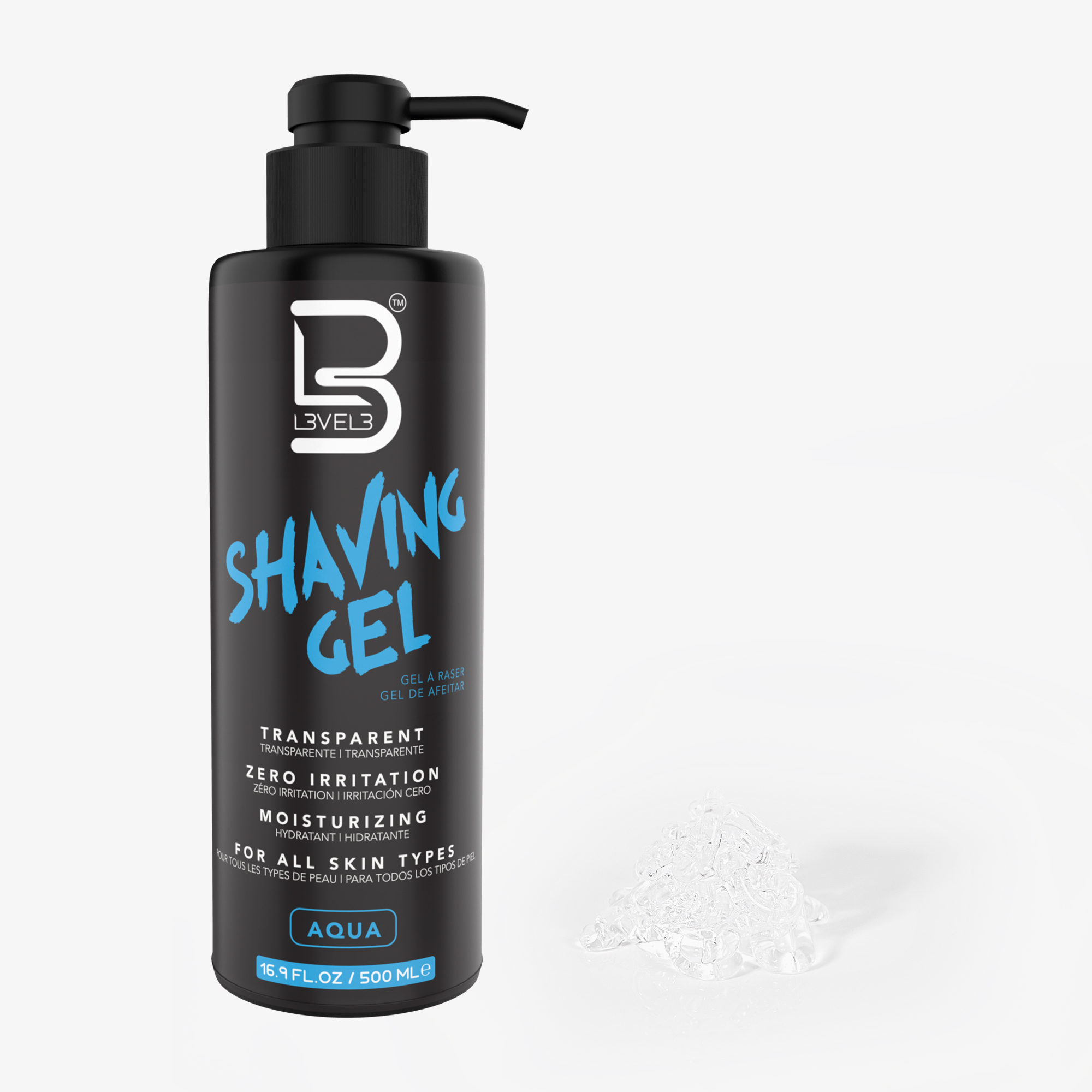 L3VEL25114_SHAVING GEL_AQUA_500 ML Shaving Gel Level 3 Aqua 500ml.