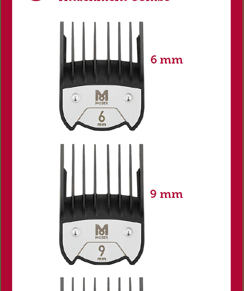 Peines Moser premium magnéticos 6/9/12mm