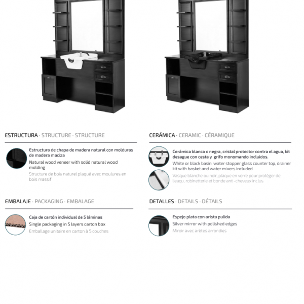 Tocador JULES B Cerámica Blanca