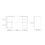 Tocador OKE 9BR/B espejo cuadrado