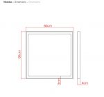 Tocador OKE 8B espejo cuadrado