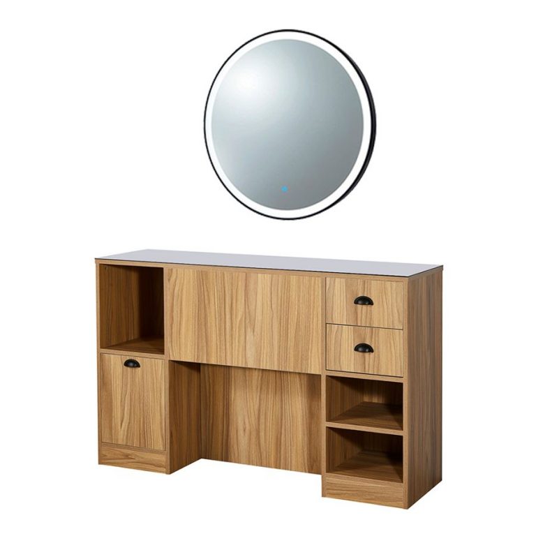 Tocador OKE 6BR espejo redondo