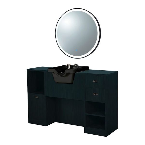 Tocador OKE 7/98/B espejo redondo