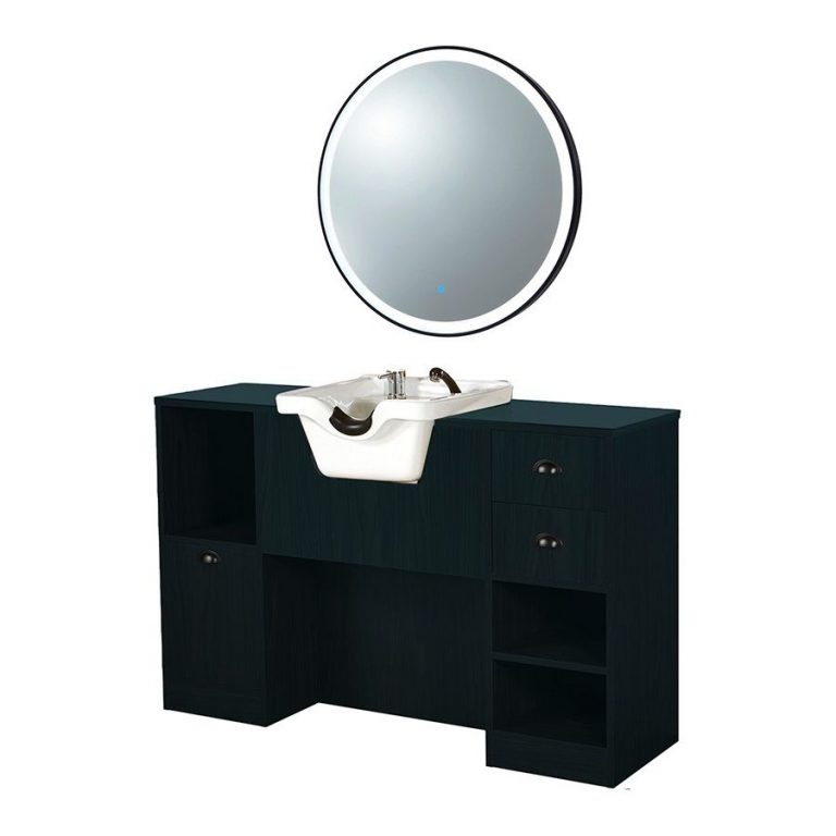 Tocador OKE 7/98/W espejo redondo