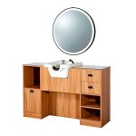 Tocador OKE 7BR/W espejo redondo