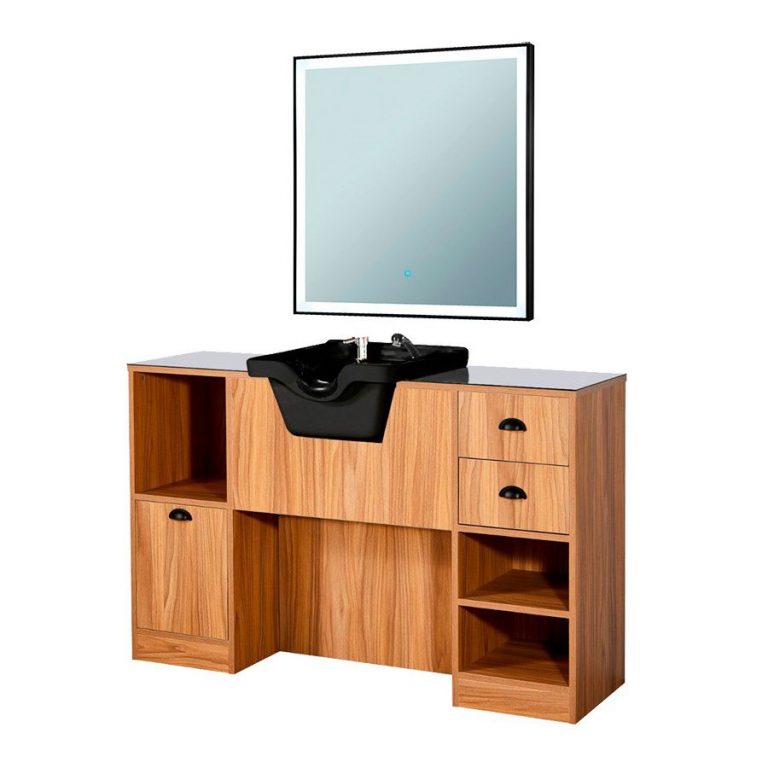 Tocador OKE 9BR/B espejo cuadrado