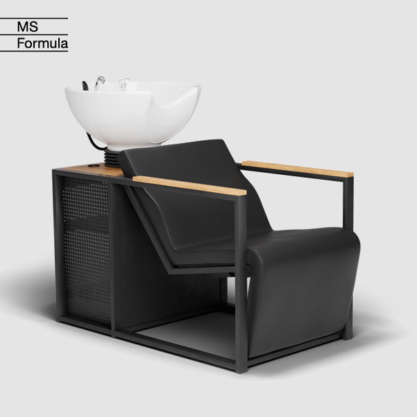 Lavacabezas Basil B pica blanca madera clara