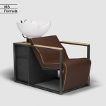 Lavacabezas Basil BR pica blanca madera clara