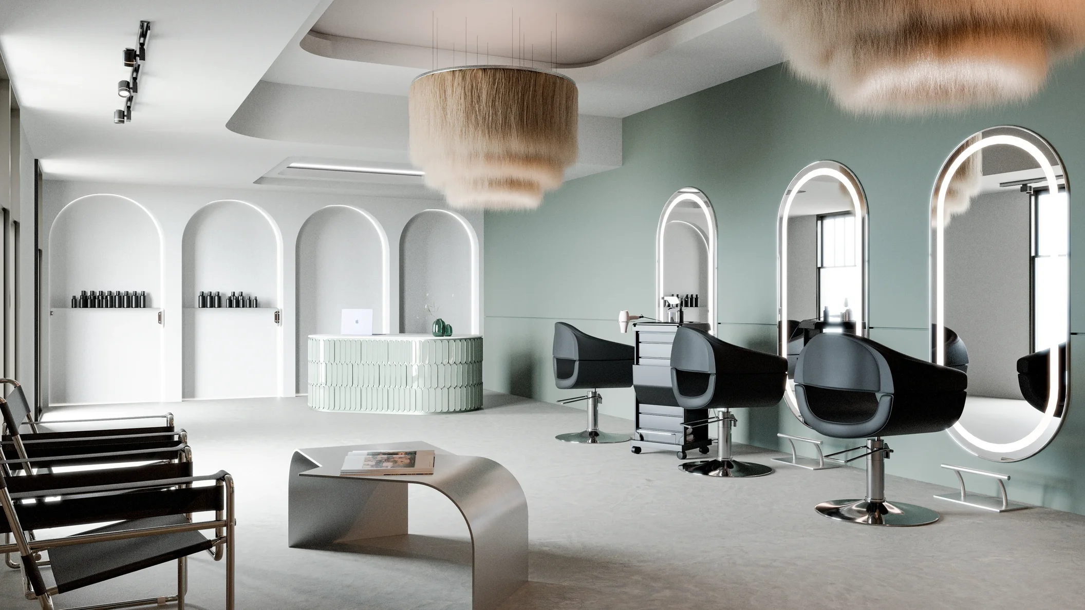 LOOP silver Styling Unit - 2112 x 1188 Tocador led Loop gris-plata