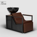 Lavacabezas Electrico E-Basil marrón pica negra madera oscura