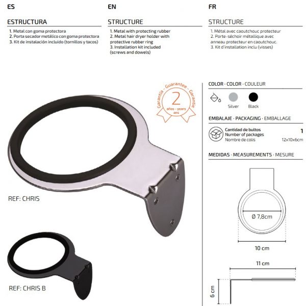 Portasecador anilla Chris Mir