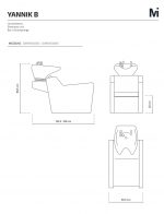 Lavacabezas Yannik marrón eléctrico pica blanca - Imagen 3