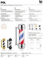 Barber Pole Pol Plateado