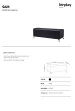 Sofá espera Sam negro