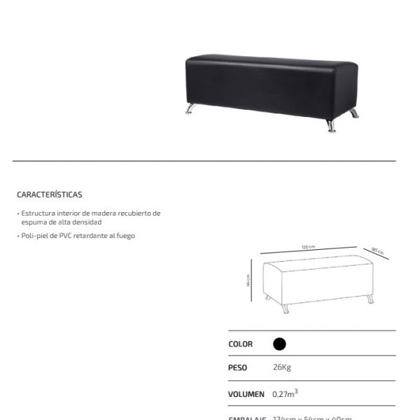 Sofá espera Sam negro