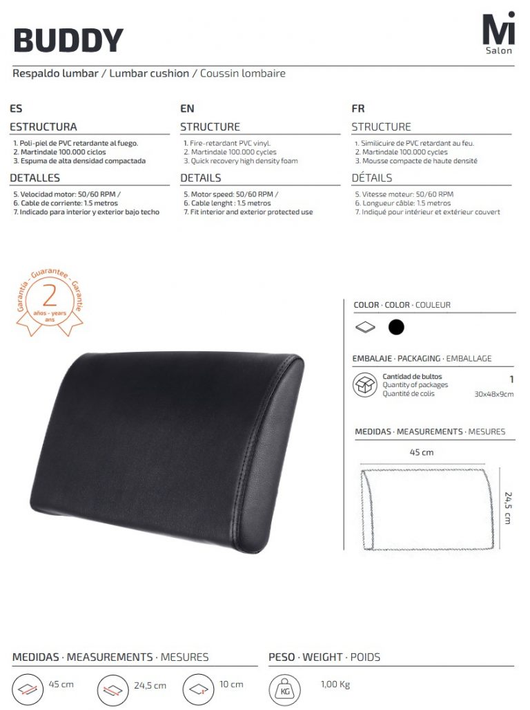 Cojín Lumbar para lavacabezas Buddy