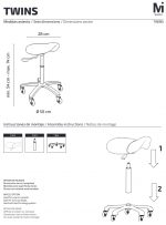 Taburete sin respaldo Twin B