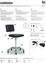 Taburete con respaldo Gordon B