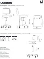 Taburete con respaldo Gordon B
