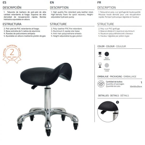 Taburete sin respaldo Ian XS