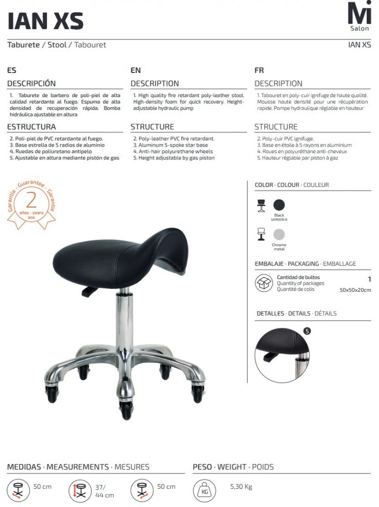 Taburete sin respaldo Ian XS