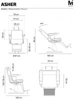 Sillón Barbero Asher negro - Imagen 7