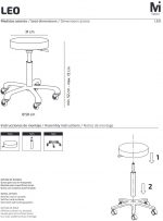 Taburete sin respaldo Leo