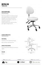 Taburete con respaldo Rita XS