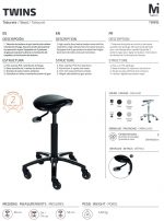 Taburete sin respaldo Twin B