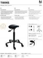 Taburete sin respaldo Twin S