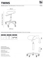 Taburete sin respaldo Twin S