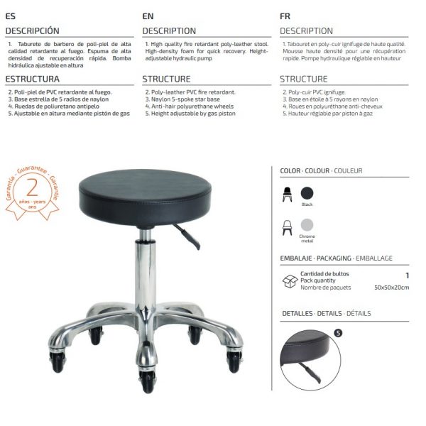 Taburete sin respaldo Nil XS