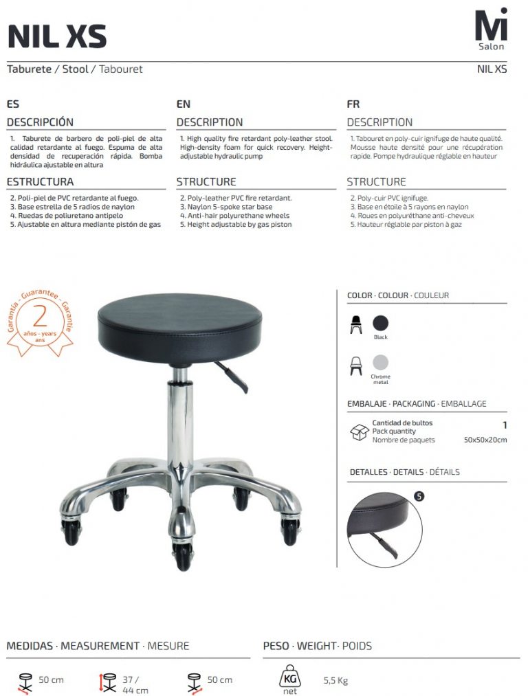 Taburete sin respaldo Nil XS