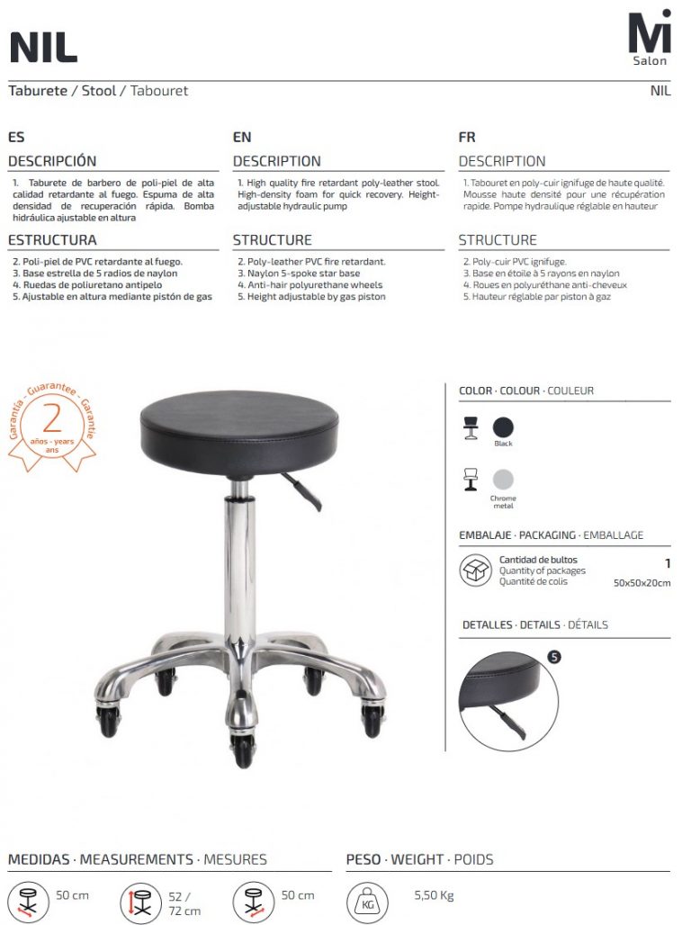 Taburete sin respaldo Nil