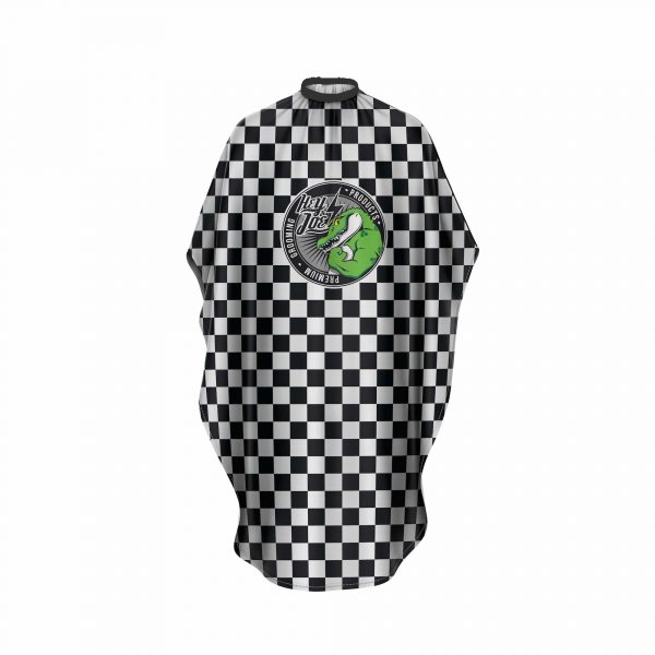 Hey Joe Barber Cape Square Black Capa de Corte con Ganchos