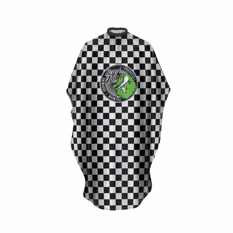 Hey Joe Barber Cape Square Black Capa de Corte con Ganchos