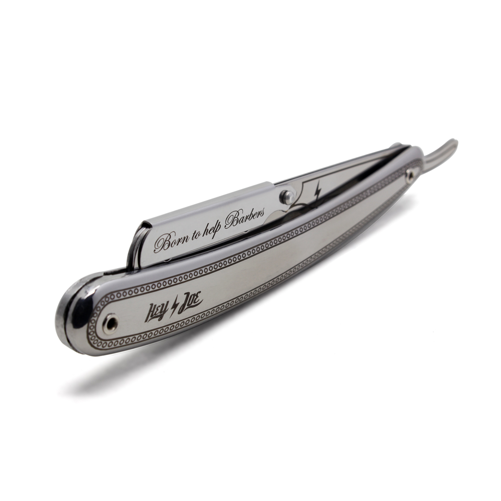 Classic-Razor-Silver-01 NAVAJA HEY JOE MEGABELLEZA.ES SPAINHAIRCENTER.COM DISTRIBUIDOR OFICIAL WAHL MOSER ERMILA ANDIS BABYLISS Hey Joe Navaja Premium Classic Razor