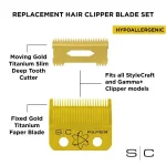 Repuesto Cuchilla SC Stylecraft Faper Gold Titanium - Imagen 4