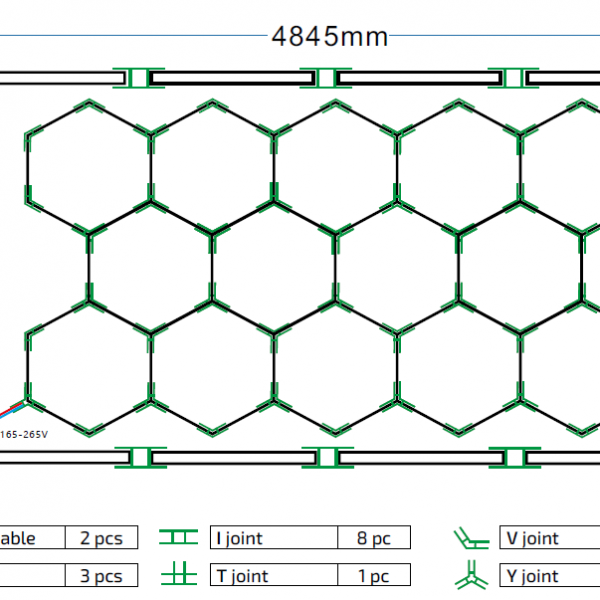 Luces Hexagonales Bee Led