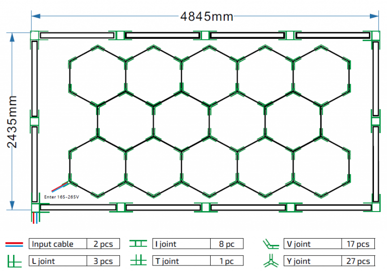 Luces Hexagonales Bee Led
