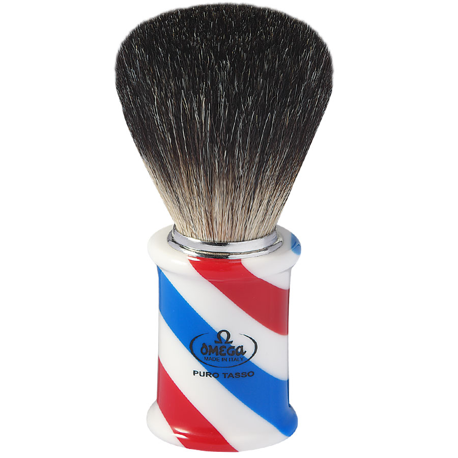 06736 omega brush brocha Brocha Afeitar Omega Tejón 6736 Barber Pole