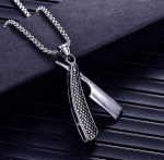 Colgante Barbería Navaja Plateado - Imagen 4