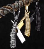 Colgante Barbería Navaja Dorado - Imagen 5