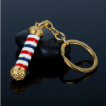 Llavero Barber Pole Dorado - Imagen 3