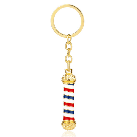 Llavero Barber Pole Dorado