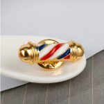 Pin Broche Barber Pole Dorado - Imagen 3